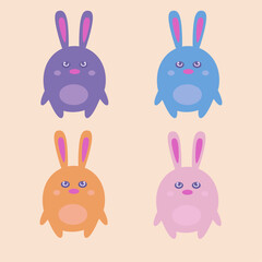 Set of rabbits