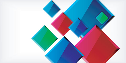 Shiny glossy metallic or plastic square design background. Vector Illustration For Wallpaper, Banner, Background, Card, Book Illustration, landing page