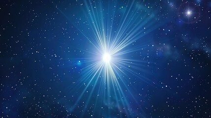 Fototapeta premium Vector Abstract, science, futuristic, energy technology concept. Digital image of light rays, stripes lines with blue light background