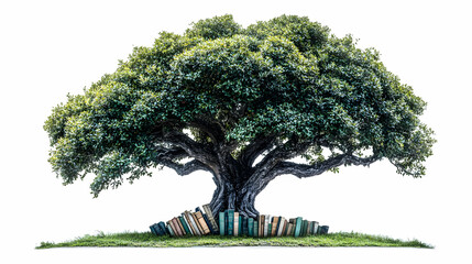 tree with books