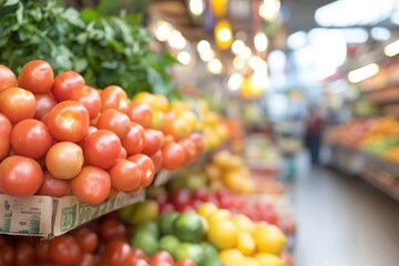 Abstract supermarket grocery store blurred defocused background with bokeh light , isolated on white background,  , copy space, copy space for text,