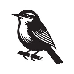 Warbler Silhouette Vector Illustrations – Perfect for Nature Designs