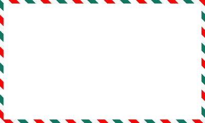 Christmas border frame. Christmas ornament pattern background. Red and green Christmas line pattern. Christmas concept for decoration