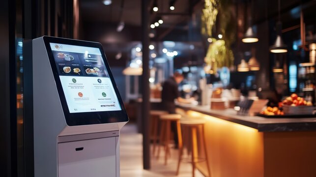 Digital Menu Display in a Modern Restaurant