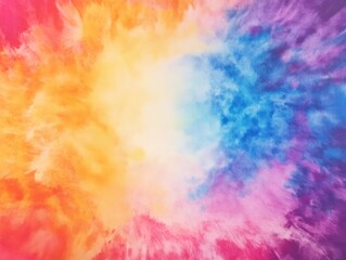 Vibrant Explosion of Colorful Clouds in Dynamic Orange, Yellow, Blue, and Purple Hues Creating a Dreamy and Abstract Background for Artistic Projects