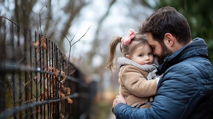Sentimental family photo capturing an embrace, natural light, Life outside of work  family  sentimental