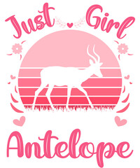 just a girl who loves Antelope t-shirt design