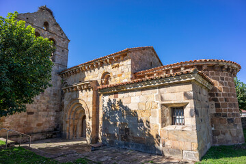 Church of San Cipriano de Bolmir, Romanesque temple from the 12th century, Bolmir village, Campoo de Enmedio, Cantabria, Spain © Tolo