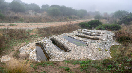 Necropolis of Santiuste in Corvio, Palencia, Autonomous Community of Castile and Leon, Spain,
