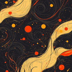 Black and Red Paint Pattern