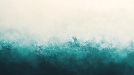 Obraz premium Abstract background with a gradient of teal and white, resembling fog or smoke.