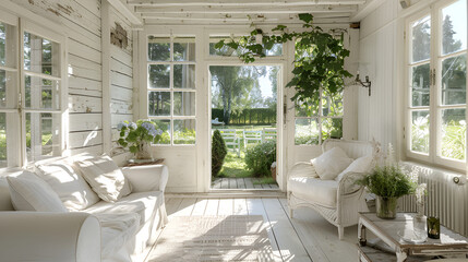 a cozy sunroom design