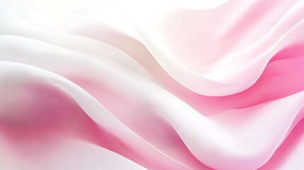 Obraz premium Abstract pink and white fabric texture with soft waves.