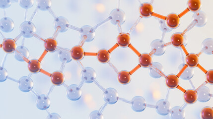 Macro Shot of Peptide Molecules in Geometric Pattern