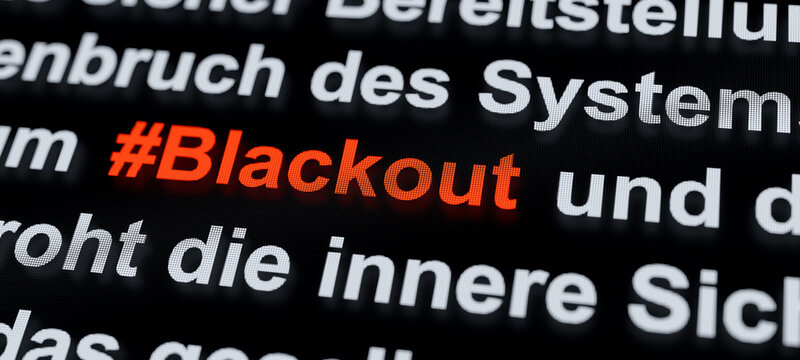 Blackout, hashtag or posting on social media, texts or the breaking news.