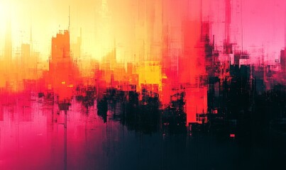 effect with color channels shifting and pixel distortion, Generative AI