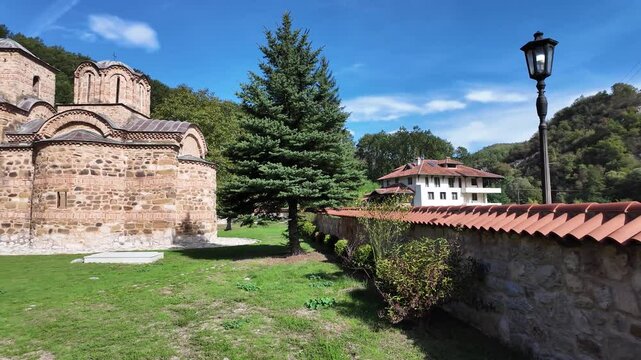 Amazing view of Medieval Poganovo Monastery of St. John Theologian, Serbia