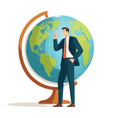 new business illustration globe 