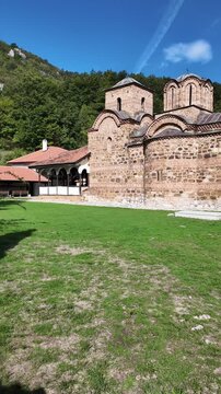 Amazing view of Medieval Poganovo Monastery of St. John Theologian, Serbia