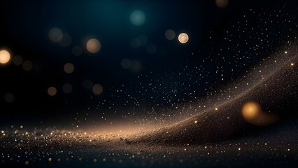 Obraz premium background of abstract glitter lights. gold and black. de focused. banner