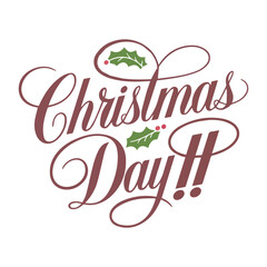  Festive Christmas day typography design with holiday icons
