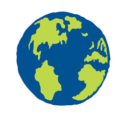 Vector drawing. Earth planet icon