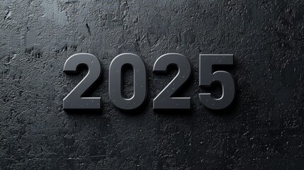 Abstract Modern Minimalist "2025" Typography with Gradient and Elegant AccentsA