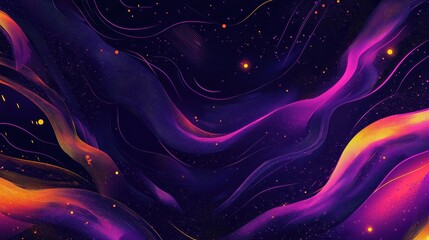 Vibrant neon light trails wallpaper set against a bold glowing dark background