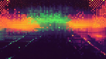 Obraz premium Neon colors with soft glow and comic contours creating a smooth dynamic texture