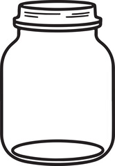 glass jar with blank label