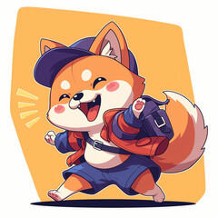 Cute Shiba Inu Family