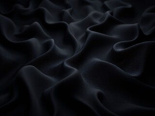 Fototapeta premium Intriguing 3D Black Background with Curved Textures for Visual Depth