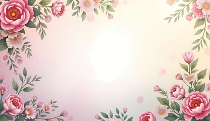 Naklejka premium background with flowers