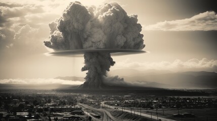 The Trinity Explosion: Unleashing the Mushroom Cloud in Los Alamos - A Glimpse into the Manhattan Project's World-Altering Power