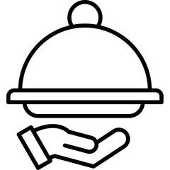 Food Delivery on a Plate Icon