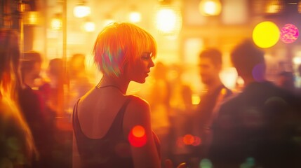 The Colorful Woman in Nightlife