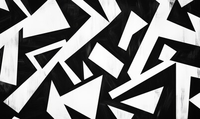 Fototapeta premium and white background with sharp geometric patterns and shapes, Generative AI