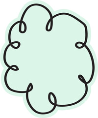 Abstract blank shape with line, hand-drawn text space 