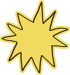 Abstract blank shape with line, hand-drawn text space 