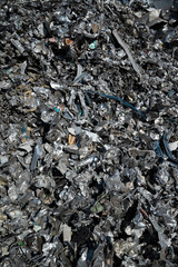 Metallschrott. Blechschrott auf dem Recyclingplatz
