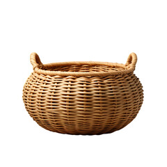 Obraz premium Whicker Basket PNG Cutout with Transparent Background