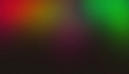 Abstract glowing color spot grainy backdrop design. Dark purple red green black color spot noisy gradient texture background, vibrant color flow, shine, bright, aesthetic texture effect.