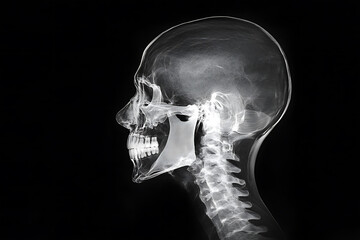 X-ray image of the human head.