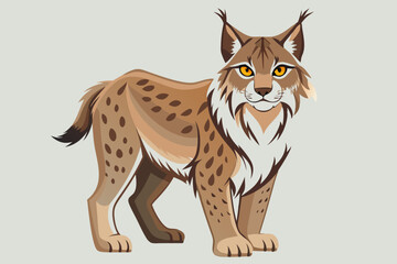 Obraz premium Majestic Eurasian Lynx Illustration