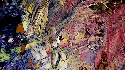 Abstract art background . Hand painting artwork on canvas .