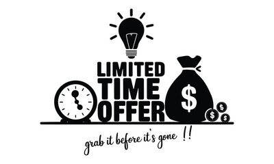 Limited Time Offer Concept - Minimal Vector Designs