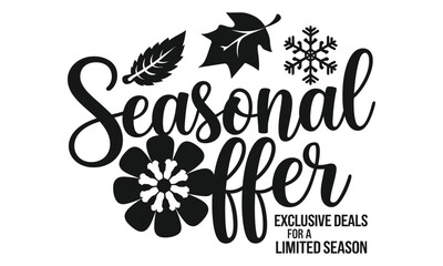 Obraz premium Seasonal Offer Concept - Minimal Vector Designs