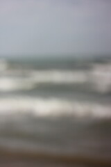 An abstract view of waves on the beach