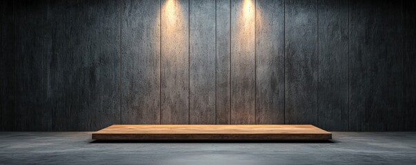Showcase event on abstract podium modern space product presentation minimalist environment spotlight concept