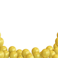 3D Yellow Balloons